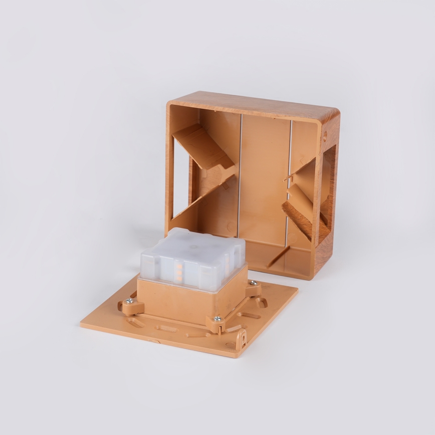 Brilagi -LED Āra sienas gaismeklis DOUBLERAY LINE LED/6W/230V koka dekors IP54