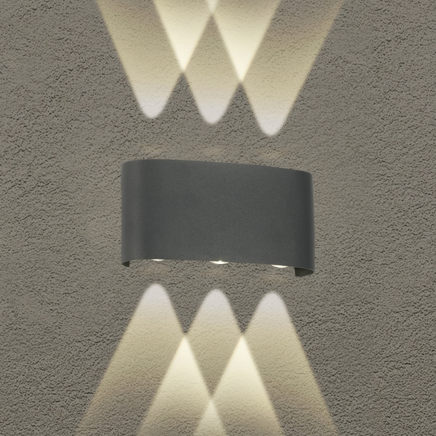 Brilagi - LED āra sienas gaismeklis FLAREBOX LED/6W/230V antracīts IP65