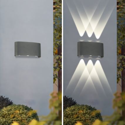 Brilagi - LED āra sienas gaismeklis FLAREBOX LED/6W/230V antracīts IP65