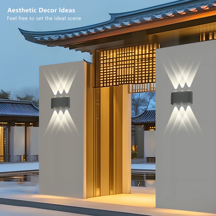 Brilagi - LED āra sienas gaismeklis FLAREBOX LED/6W/230V antracīts IP65