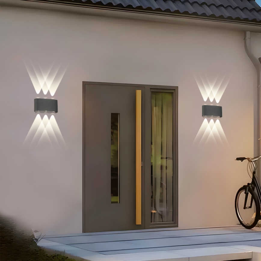 Brilagi - LED āra sienas gaismeklis FLAREBOX LED/6W/230V antracīts IP65