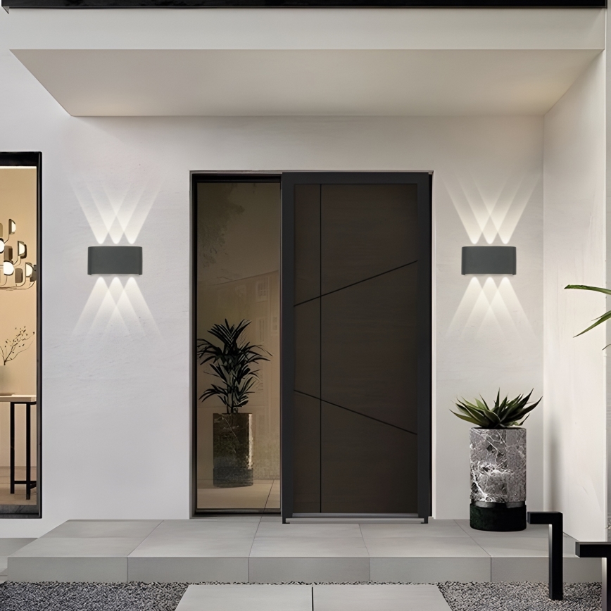 Brilagi - LED āra sienas gaismeklis FLAREBOX LED/6W/230V antracīts IP65