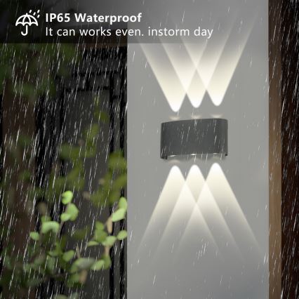 Brilagi - LED āra sienas gaismeklis FLAREBOX LED/6W/230V antracīts IP65