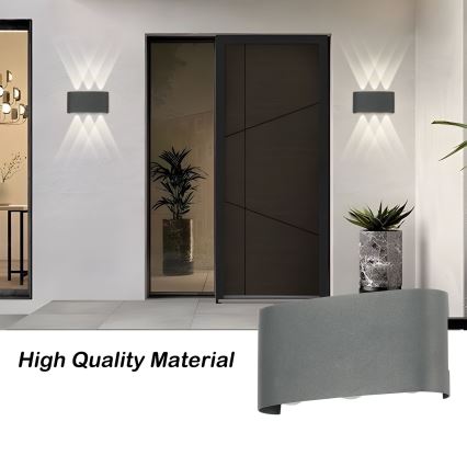 Brilagi - LED āra sienas gaismeklis FLAREBOX LED/6W/230V antracīts IP65