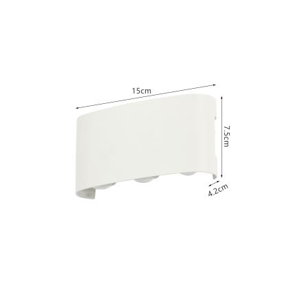 Brilagi - LED āra sienas gaismeklis FLAREBOX LED/6W/230V balts IP65