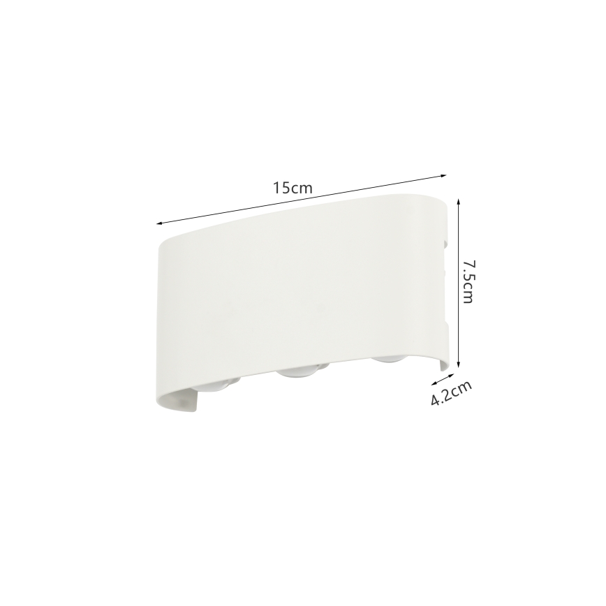 Brilagi - LED āra sienas gaismeklis FLAREBOX LED/6W/230V balts IP65