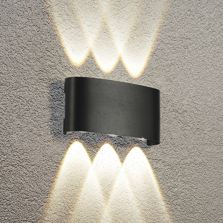 Brilagi - LED āra sienas gaismeklis FLAREBOX LED/6W/230V melns IP65
