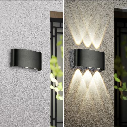 Brilagi - LED āra sienas gaismeklis FLAREBOX LED/6W/230V melns IP65