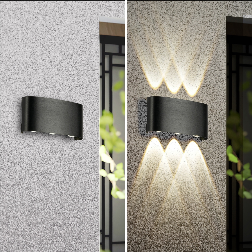 Brilagi - LED āra sienas gaismeklis FLAREBOX LED/6W/230V melns IP65