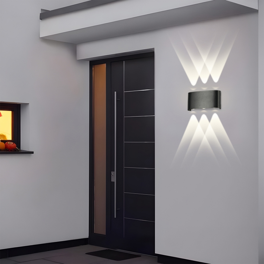 Brilagi - LED āra sienas gaismeklis FLAREBOX LED/6W/230V melns IP65