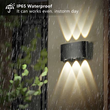 Brilagi - LED āra sienas gaismeklis FLAREBOX LED/6W/230V melns IP65