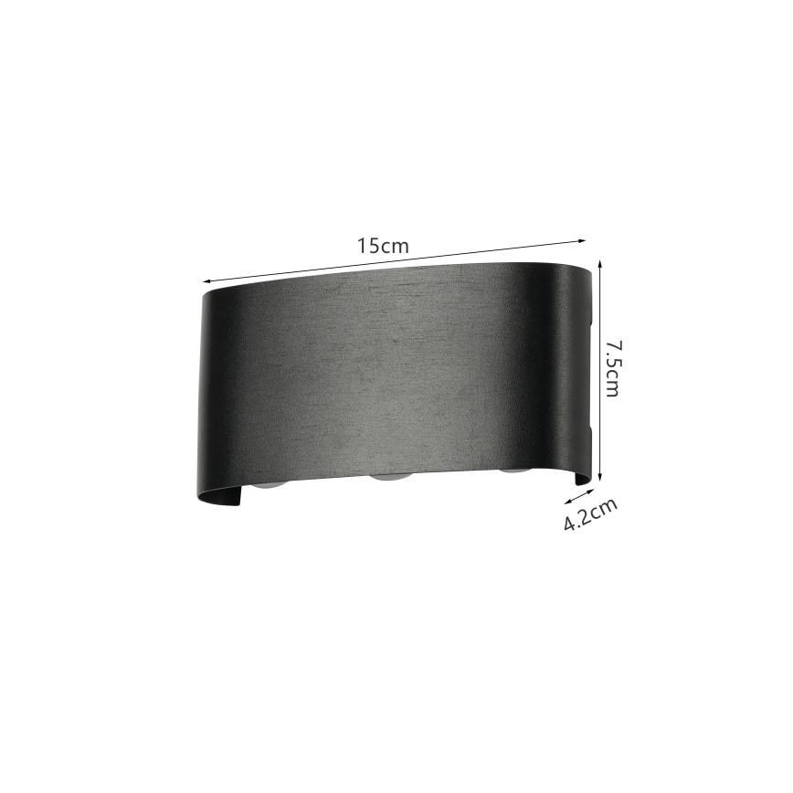 Brilagi - LED āra sienas gaismeklis FLAREBOX LED/6W/230V melns IP65