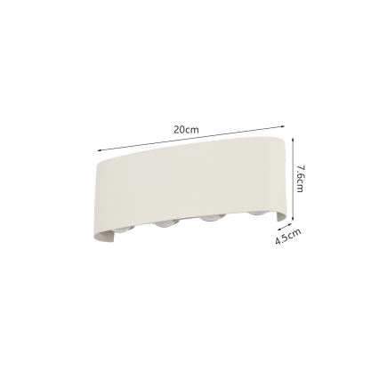 Brilagi - LED āra sienas gaismeklis FLAREBOX LED/8W/230V balts IP65