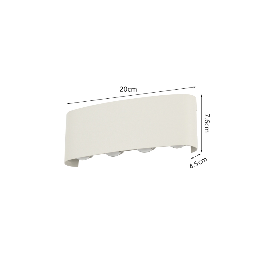 Brilagi - LED āra sienas gaismeklis FLAREBOX LED/8W/230V balts IP65