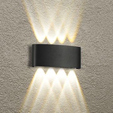 Brilagi - LED āra sienas gaismeklis FLAREBOX LED/8W/230V melns IP65