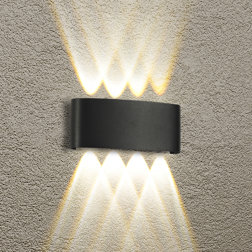 Brilagi - LED āra sienas gaismeklis FLAREBOX LED/8W/230V melns IP65