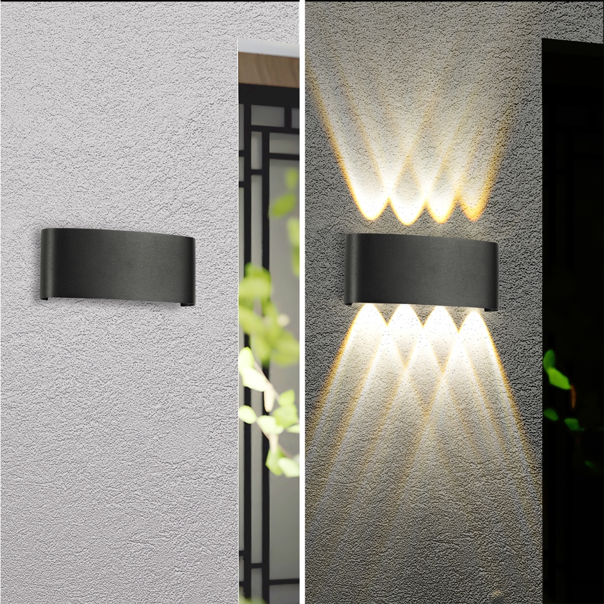 Brilagi - LED āra sienas gaismeklis FLAREBOX LED/8W/230V melns IP65