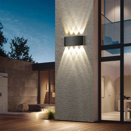 Brilagi - LED āra sienas gaismeklis FLAREBOX LED/8W/230V melns IP65