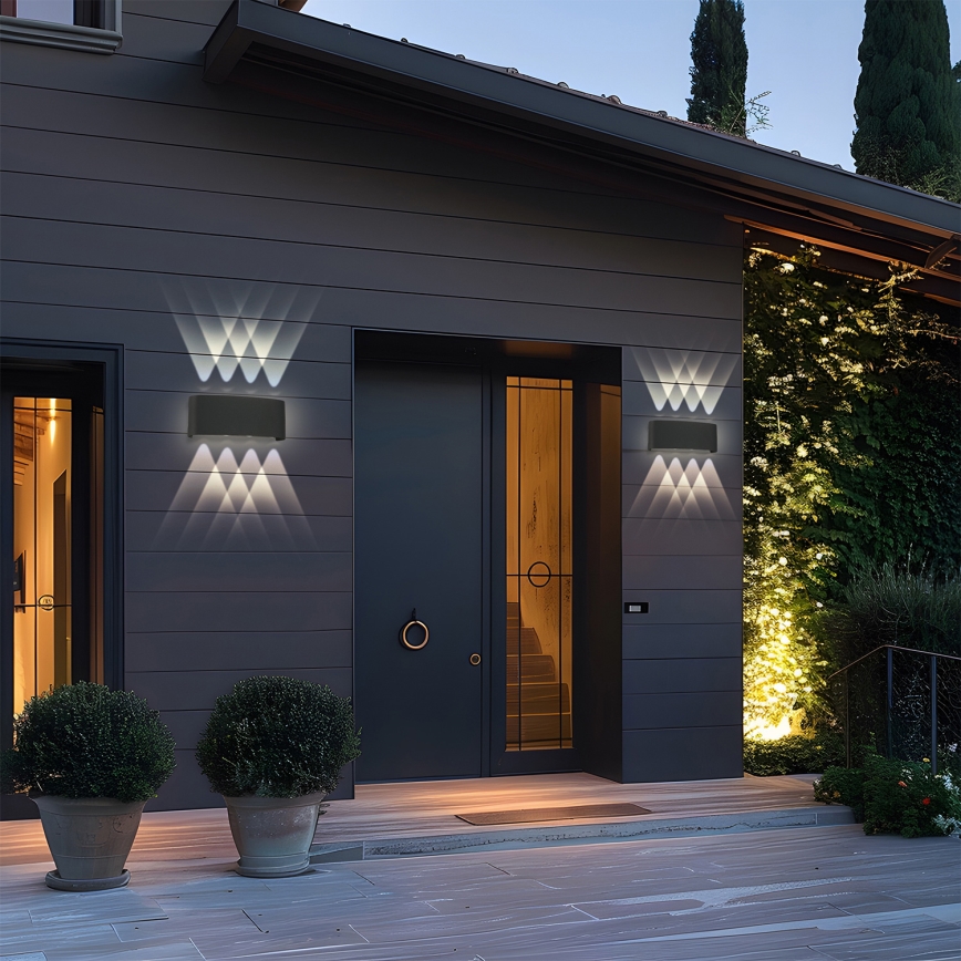 Brilagi - LED āra sienas gaismeklis FLAREBOX LED/8W/230V melns IP65
