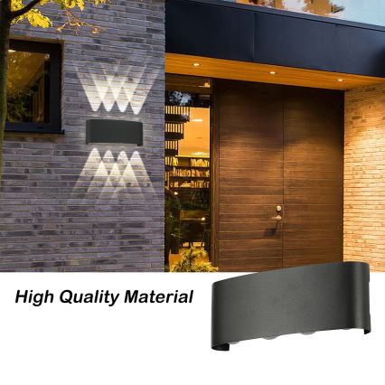 Brilagi - LED āra sienas gaismeklis FLAREBOX LED/8W/230V melns IP65