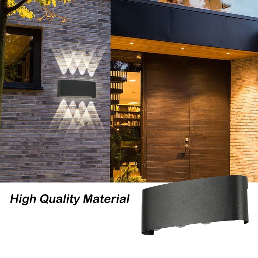 Brilagi - LED āra sienas gaismeklis FLAREBOX LED/8W/230V melns IP65