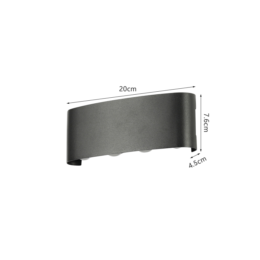 Brilagi - LED āra sienas gaismeklis FLAREBOX LED/8W/230V melns IP65