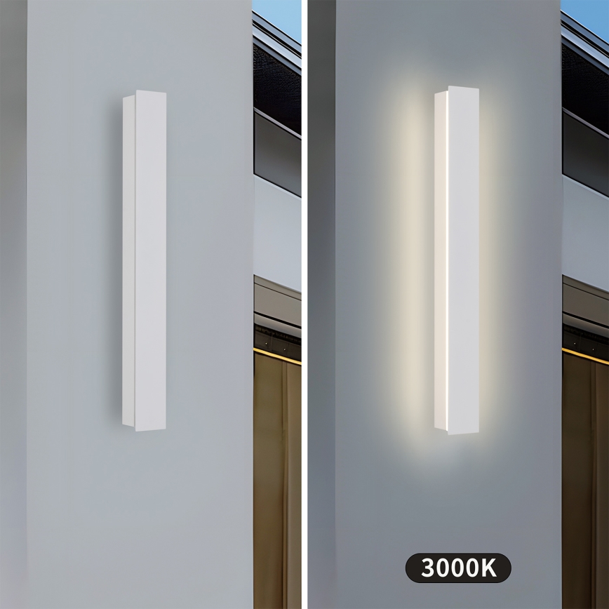 Brilagi - LINEAR āra LED sienas gaismeklis, 12W, 230V, 3000K (siltā balta), IP65, 50 cm, balts, CRI 90