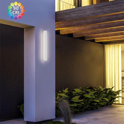 Brilagi - LINEAR āra LED sienas gaismeklis, 12W, 230V, 3000K (siltā balta), IP65, 50 cm, balts, CRI 90