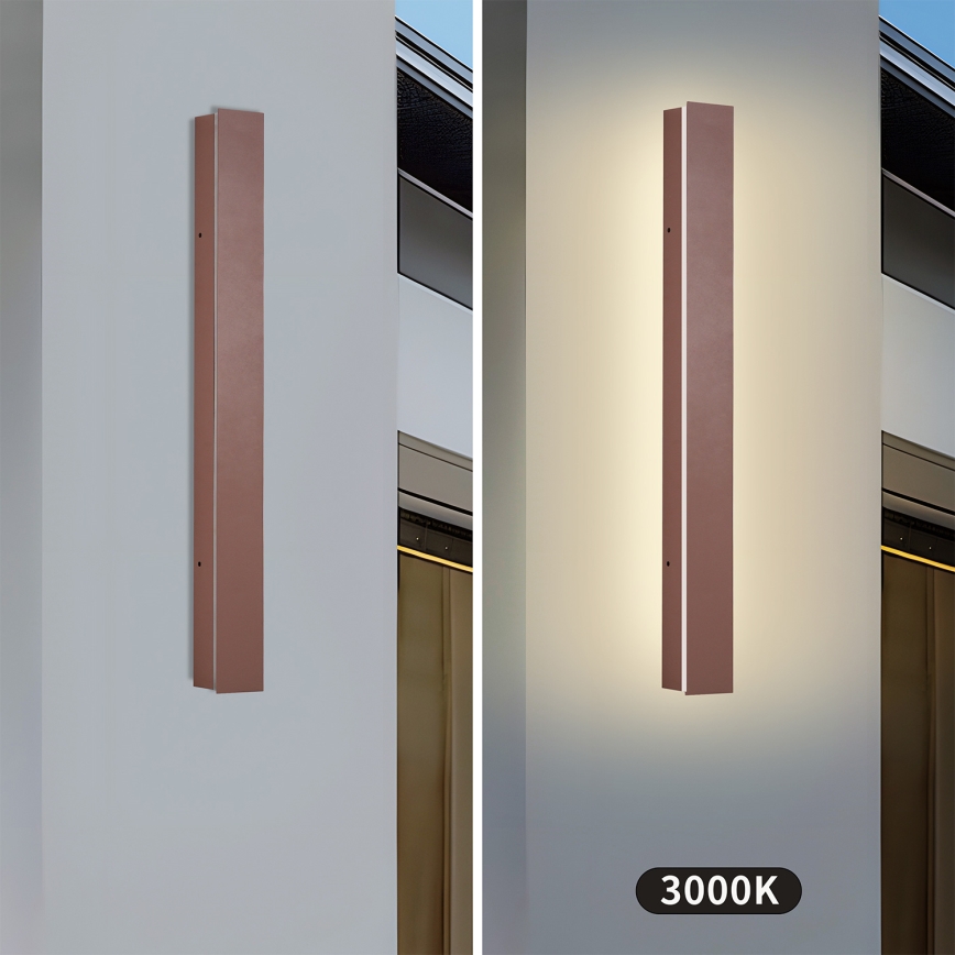 Brilagi - LED āra sienas gaismeklis LINEAR LED/12W/230V 3000K IP65 50 cm brūns CRI 90