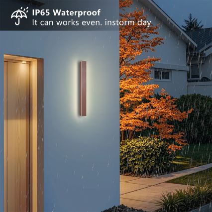 Brilagi - LED āra sienas gaismeklis LINEAR LED/12W/230V 3000K IP65 50 cm brūns CRI 90