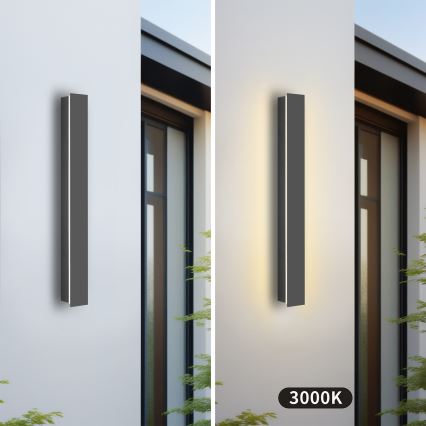 Brilagi - LED āra sienas gaismeklis LINEAR, 12W, 230V, 3000K, IP65, 50 cm, antracīts, CRI 90