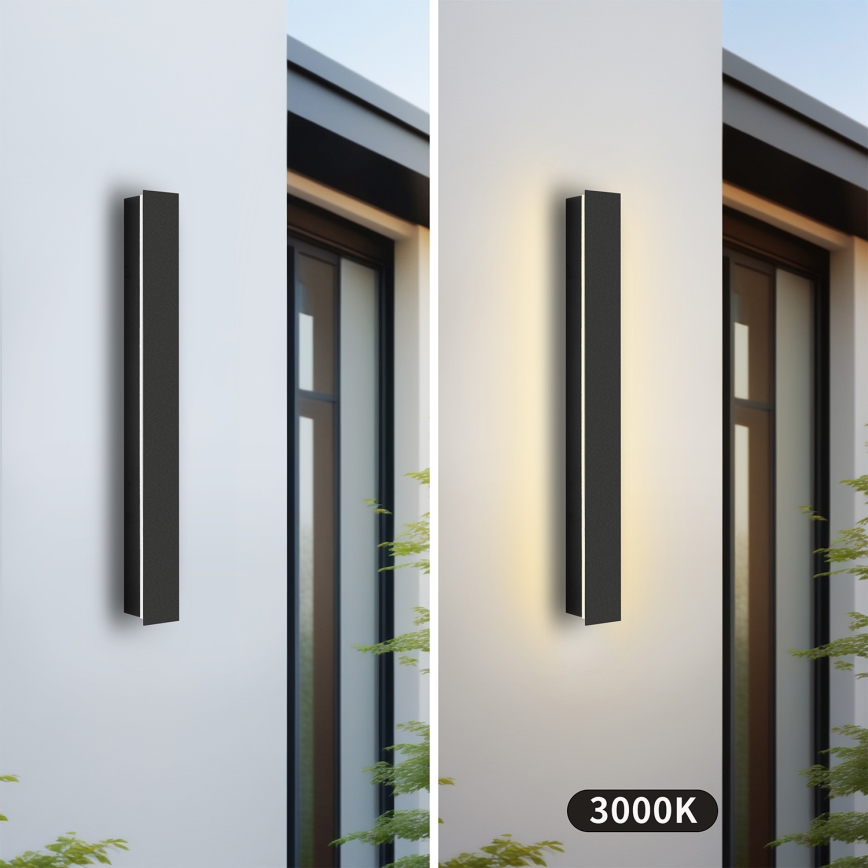 Brilagi - LED āra sienas gaismeklis LINEAR LED/12W/230V 3000K IP65 50 cm melns CRI 90