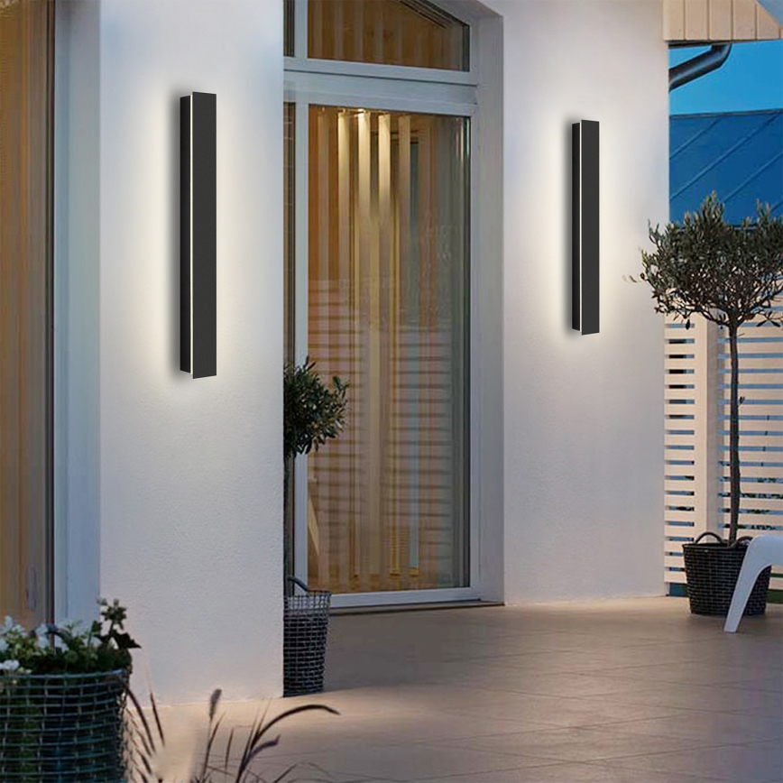 Brilagi - LED āra sienas gaismeklis LINEAR LED/12W/230V 3000K IP65 50 cm melns CRI 90