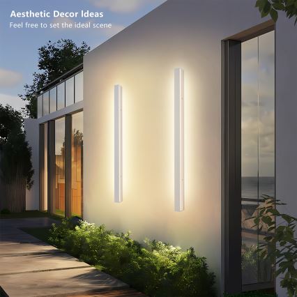 Brilagi - LED āra sienas gaismeklis LINEAR LED/22W/230V 3000K IP65 100 cm balts CRI 90