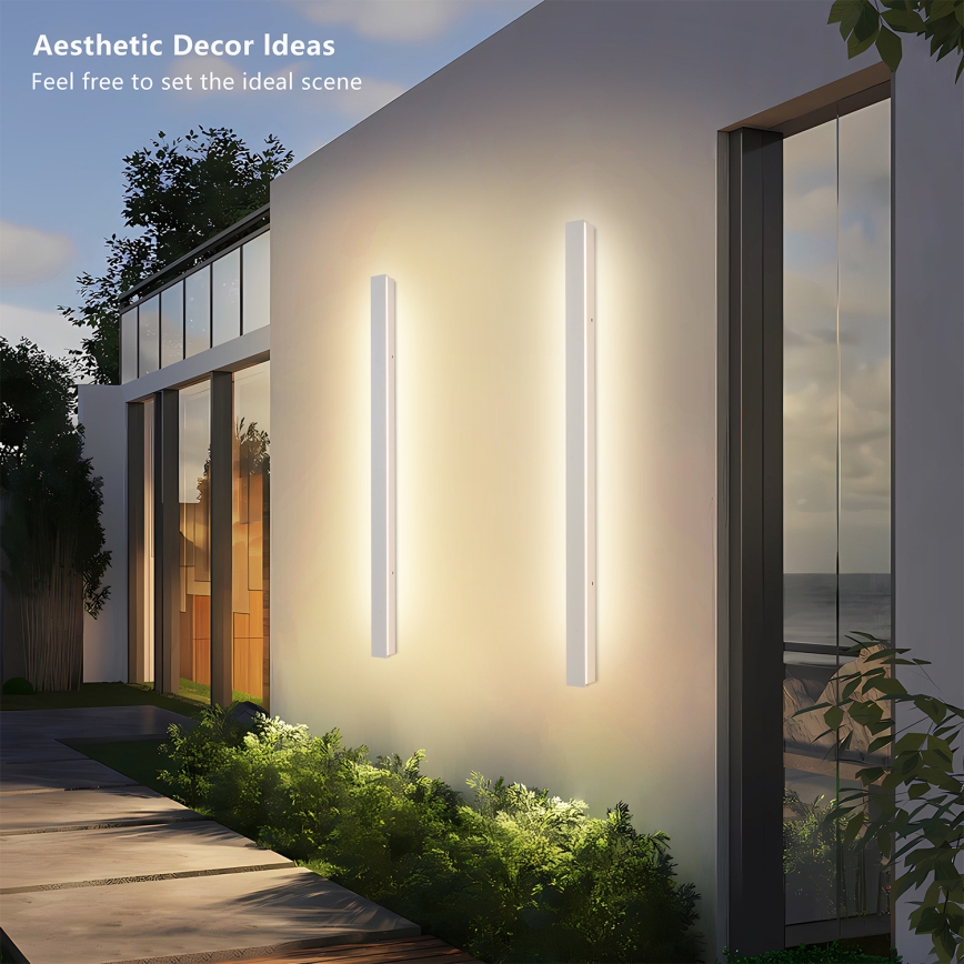 Brilagi - LED āra sienas gaismeklis LINEAR LED/22W/230V 3000K IP65 100 cm balts CRI 90