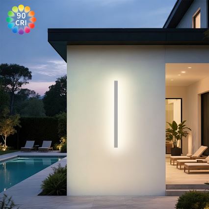 Brilagi - LED āra sienas gaismeklis LINEAR LED/22W/230V 3000K IP65 100 cm balts CRI 90