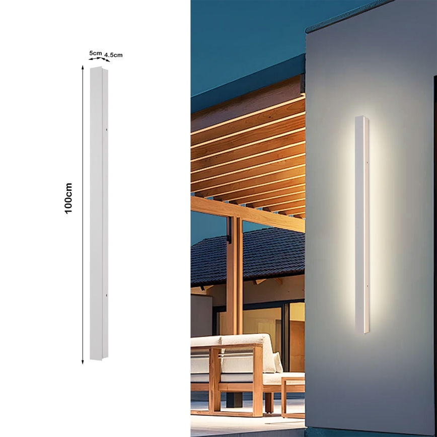 Brilagi - LED āra sienas gaismeklis LINEAR LED/22W/230V 3000K IP65 100 cm balts CRI 90