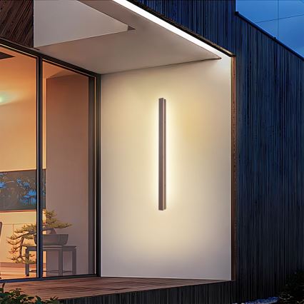 Brilagi - LED āra sienas gaismeklis LINEAR LED/22W/230V 3000K IP65 100 cm brūns CRI 90