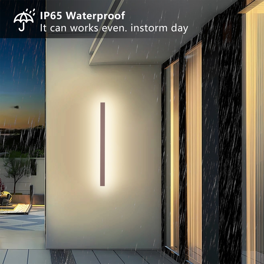 Brilagi - LED āra sienas gaismeklis LINEAR LED/22W/230V 3000K IP65 100 cm brūns CRI 90