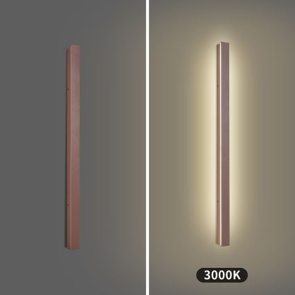 Brilagi - LED āra sienas gaismeklis LINEAR LED/22W/230V 3000K IP65 100 cm brūns CRI 90