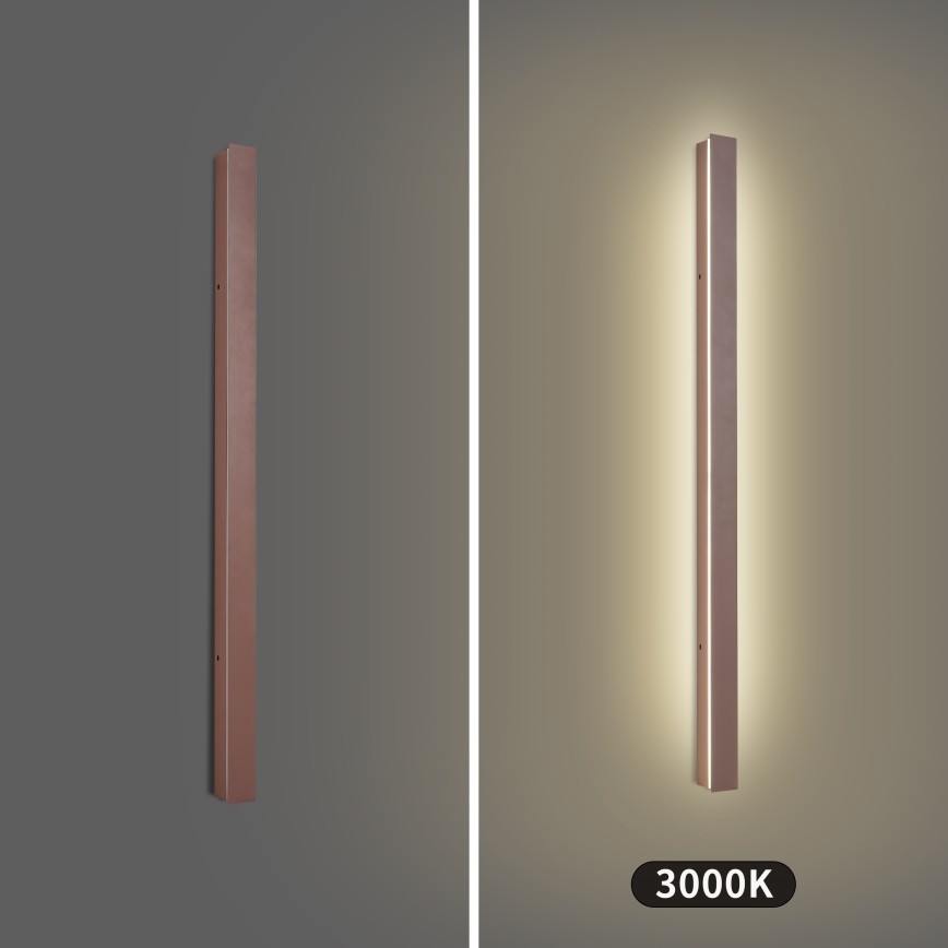 Brilagi - LED āra sienas gaismeklis LINEAR LED/22W/230V 3000K IP65 100 cm brūns CRI 90