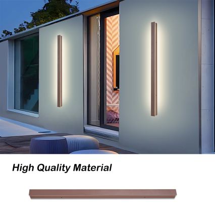 Brilagi - LED āra sienas gaismeklis LINEAR LED/22W/230V 3000K IP65 100 cm brūns CRI 90