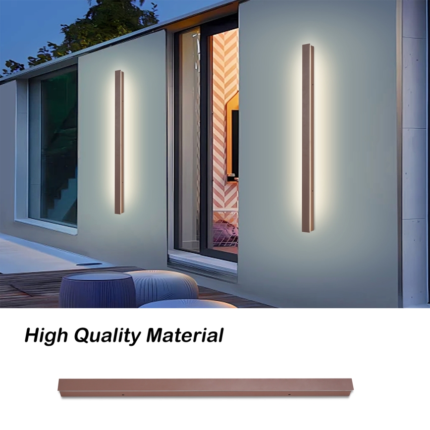 Brilagi - LED āra sienas gaismeklis LINEAR LED/22W/230V 3000K IP65 100 cm brūns CRI 90
