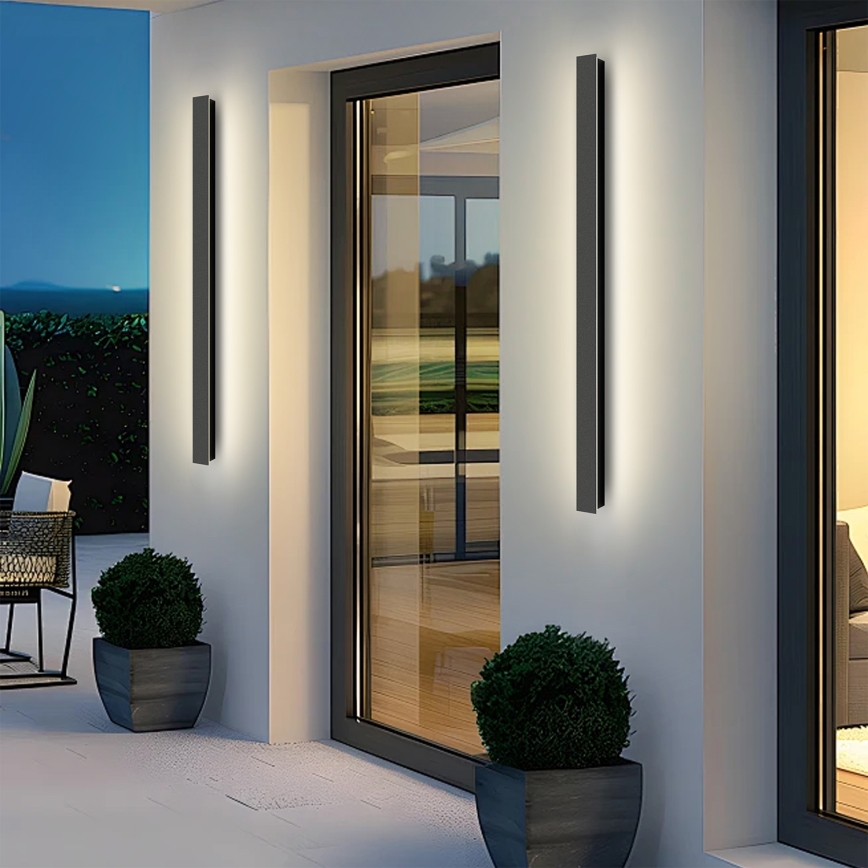 Brilagi - LED āra sienas gaismeklis LINEAR LED/22W/230V 4000K IP65 100 cm melns CRI 90