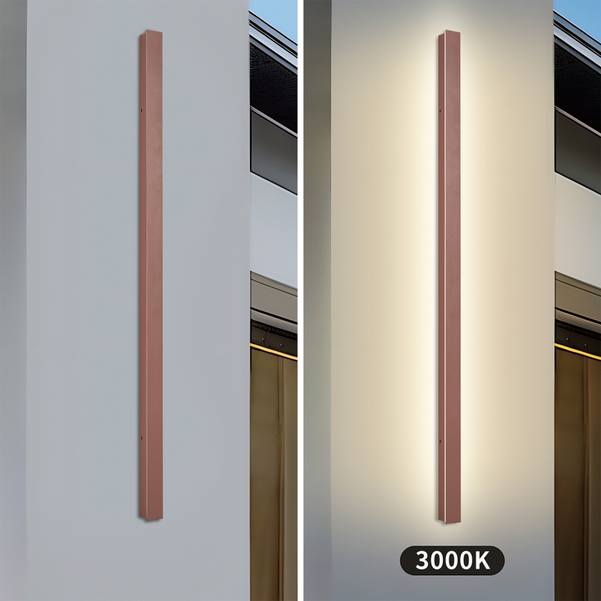 Brilagi - LED āra sienas gaismeklis LINEAR LED/32W/230V 3000K IP65 140 cm brūna CRI 90