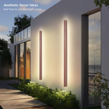 Brilagi - LED āra sienas gaismeklis LINEAR LED/32W/230V 3000K IP65 140 cm brūna CRI 90