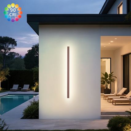 Brilagi - LED āra sienas gaismeklis LINEAR LED/32W/230V 3000K IP65 140 cm brūna CRI 90