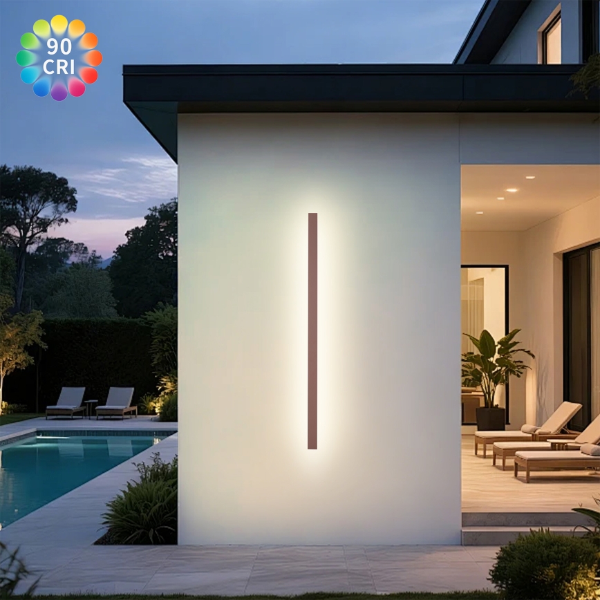 Brilagi - LED āra sienas gaismeklis LINEAR LED/32W/230V 3000K IP65 140 cm brūna CRI 90