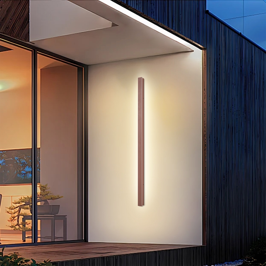Brilagi - LED āra sienas gaismeklis LINEAR LED/32W/230V 3000K IP65 140 cm brūna CRI 90