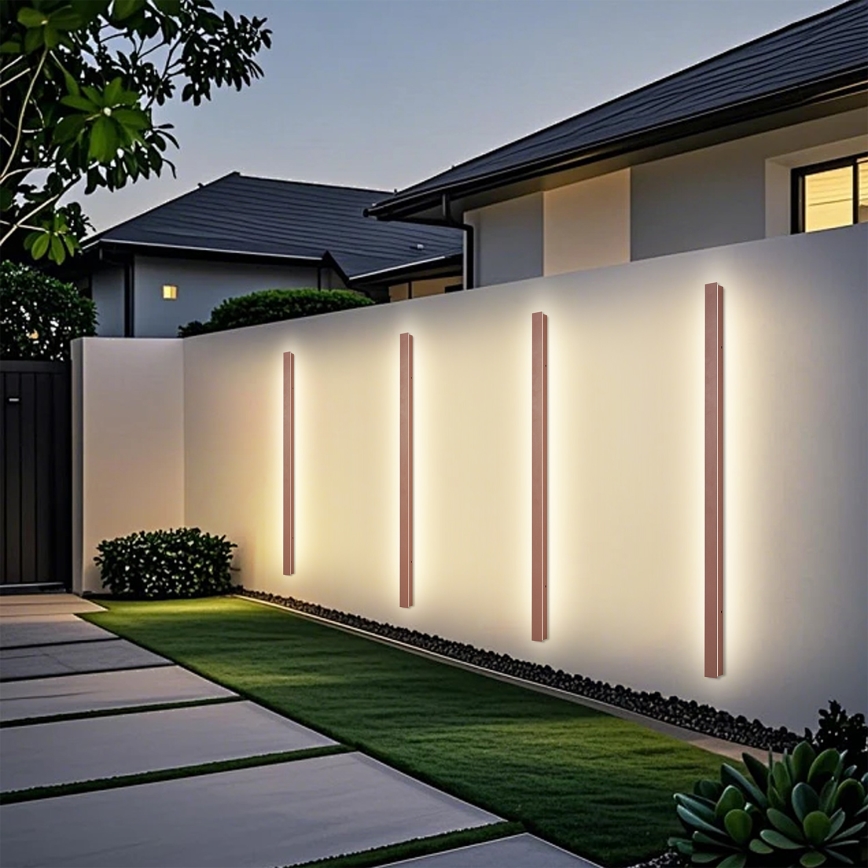 Brilagi - LED āra sienas gaismeklis LINEAR LED/32W/230V 3000K IP65 140 cm brūna CRI 90